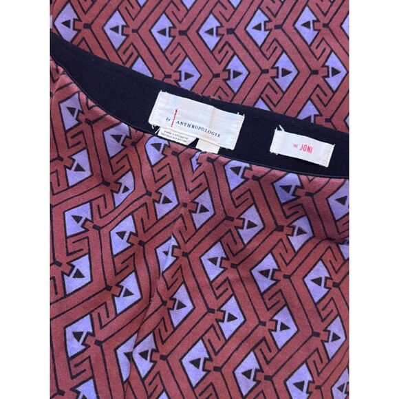 by Anthropologie Joni Printed Flare Leg Stretch Pants Bell Bottom Small - Picture 7 of 8